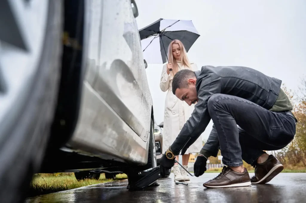 Flat Tyre in London